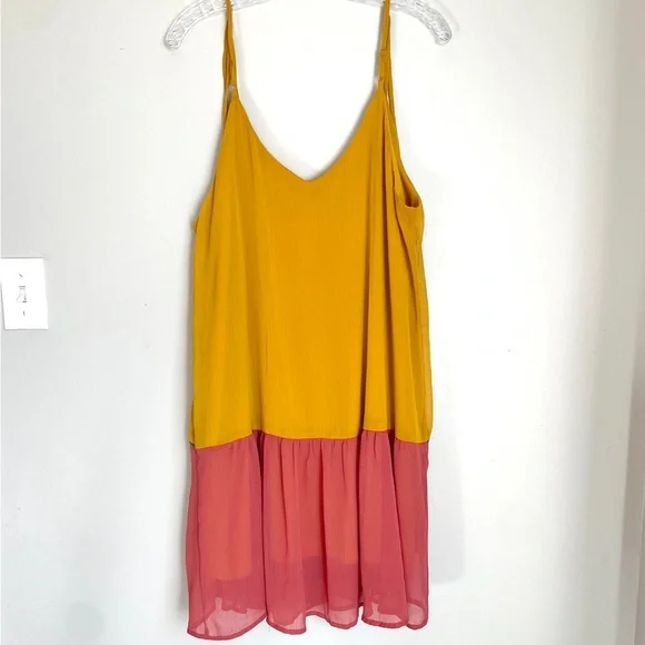Mossimo Supply Co. two-tone Yellow/Coral dress Festival Beach - Picture 2 of 7